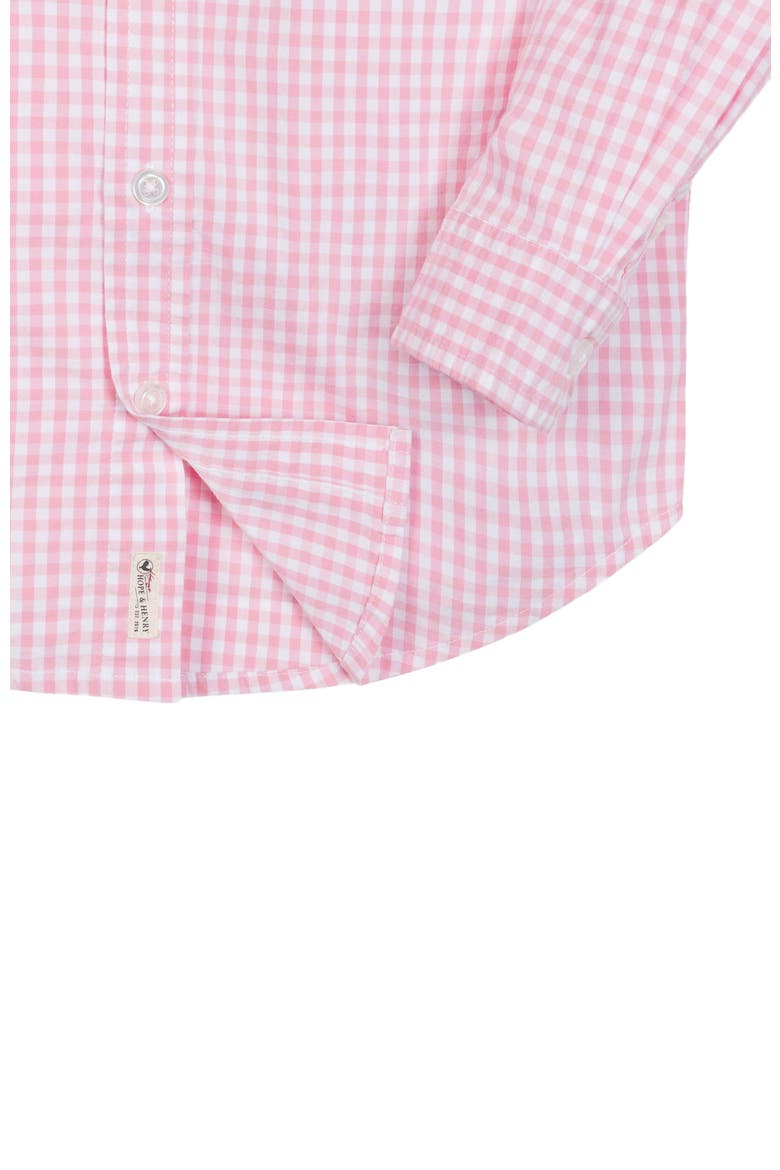 Baby Boys' Organic Stretch Poplin Shirt, Infant, Alternate, color, Classic Pink Gingham