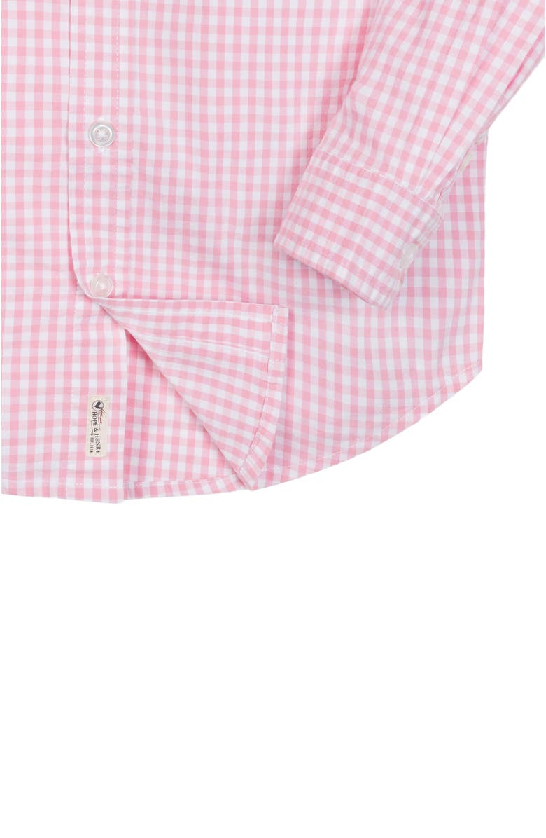 Hope & Henry Baby Boys' Organic Stretch Poplin Shirt, Infant, Alternate, color, Classic Pink Gingham