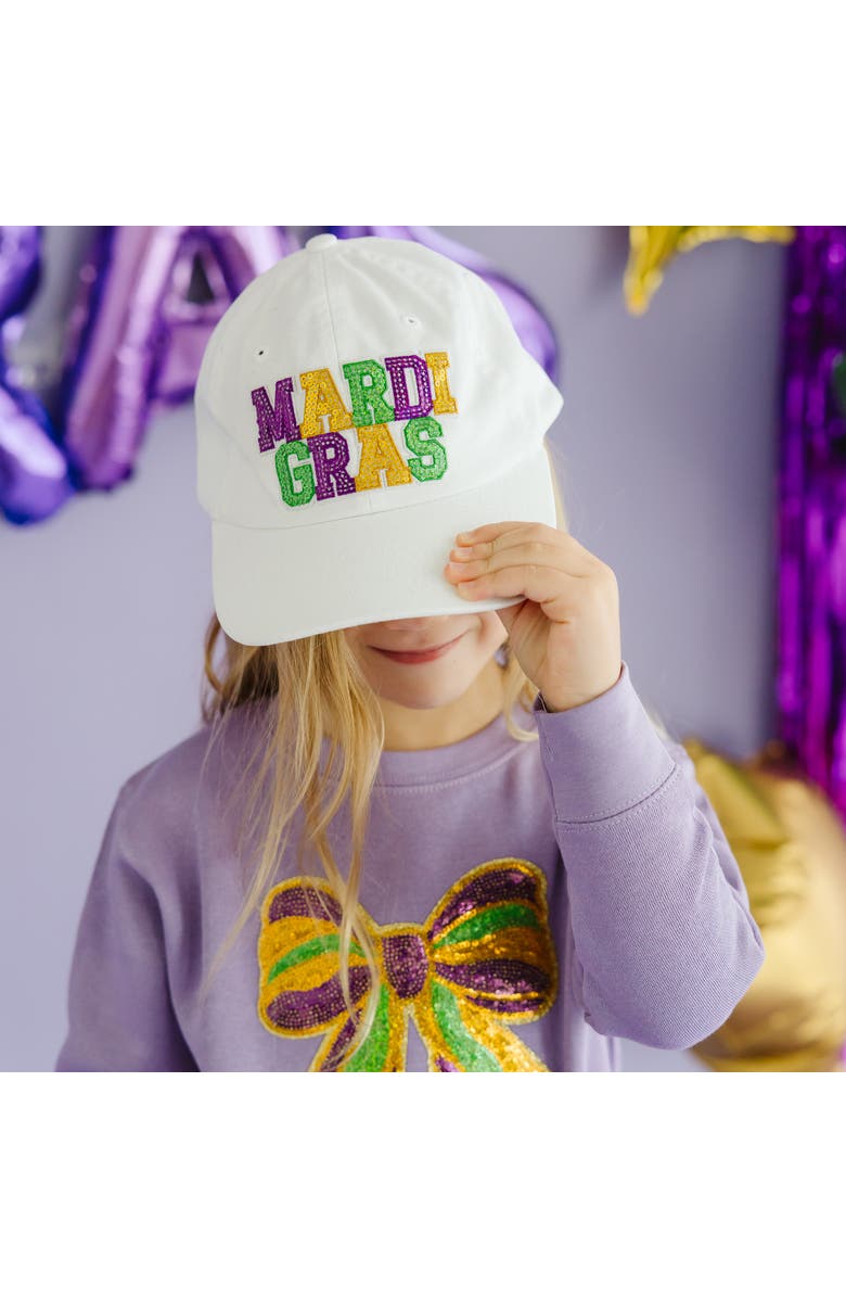 Sweet Wink Mardi Gras Sequin Patch Baseball Hat, Alternate, color, 