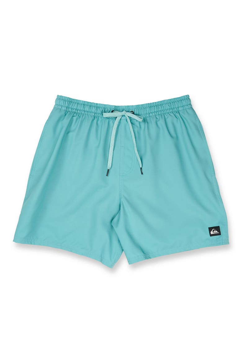 Everyday 17" Solid Stretch Swim Trunks, Alternate, color, AQUA
