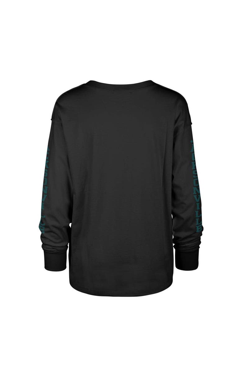'47 Women's '47 Black Jacksonville Jaguars Tom Cat Long Sleeve T-Shirt, Alternate, color, 