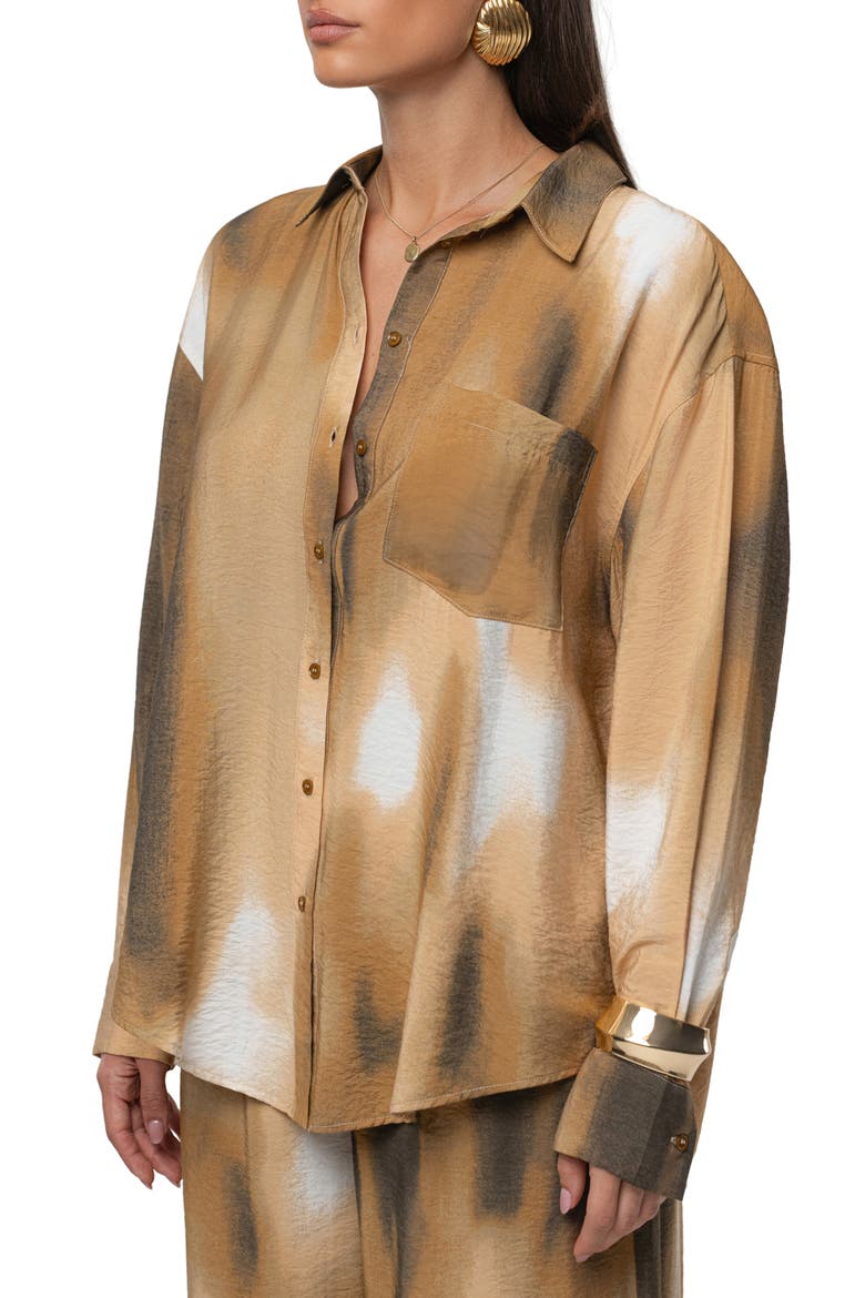 Celestial Sands Shirt, Alternate, color, BROWN