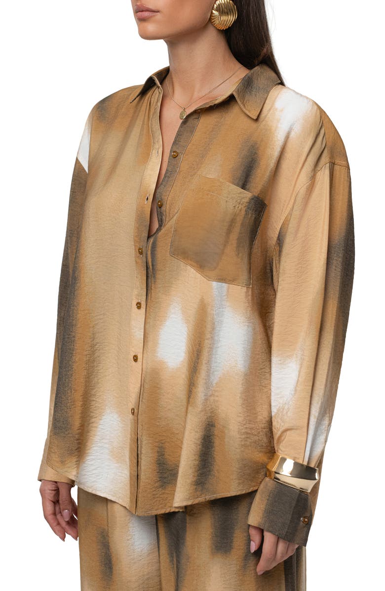 JLUXLABEL Celestial Sands Shirt, Alternate, color, Brown