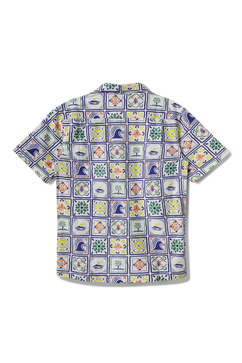 x Pacifico Baja Casual Short Sleeve Cotton & Linen Button-Up Shirt, Alternate, color, OFF WHITE