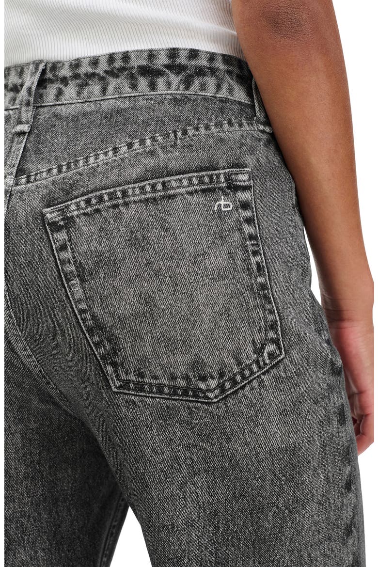 rb Miramar Terry Shea High Waist Straight Leg Jeans, Alternate, color, RAVEN