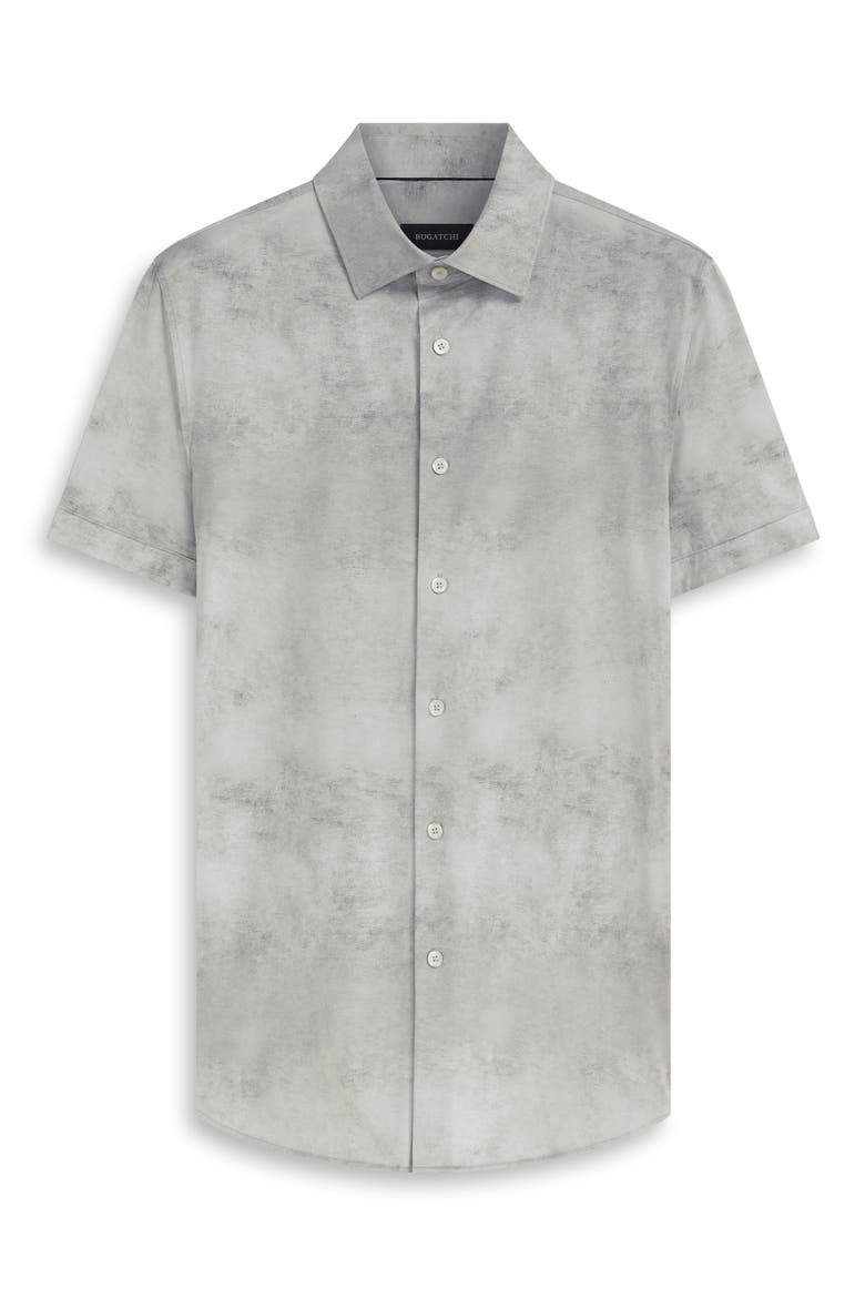 Miles OoohCotton® Airbrush Print Short Sleeve Button-Up Shirt, Alternate, color, WILLOW