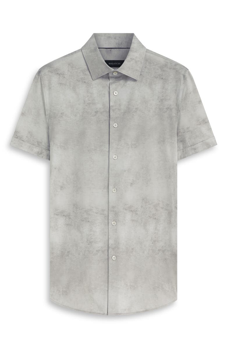 Bugatchi Miles OoohCotton<sup>®</sup> Airbrush Print Short Sleeve Button-Up Shirt, Alternate, color, 