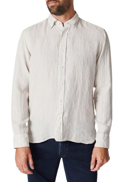 Solid Linen Chambray Button-Up Shirt