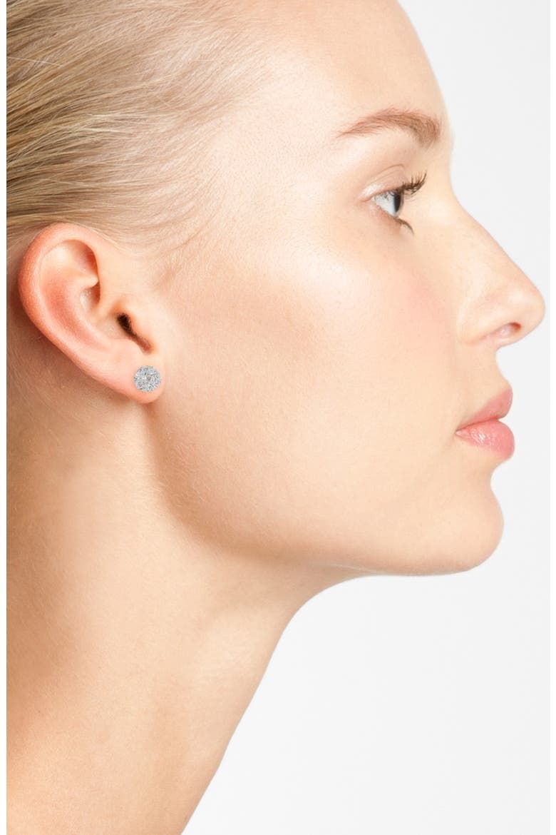 Rachel Stone Dome Stud Earrings, Alternate, color, SILVER