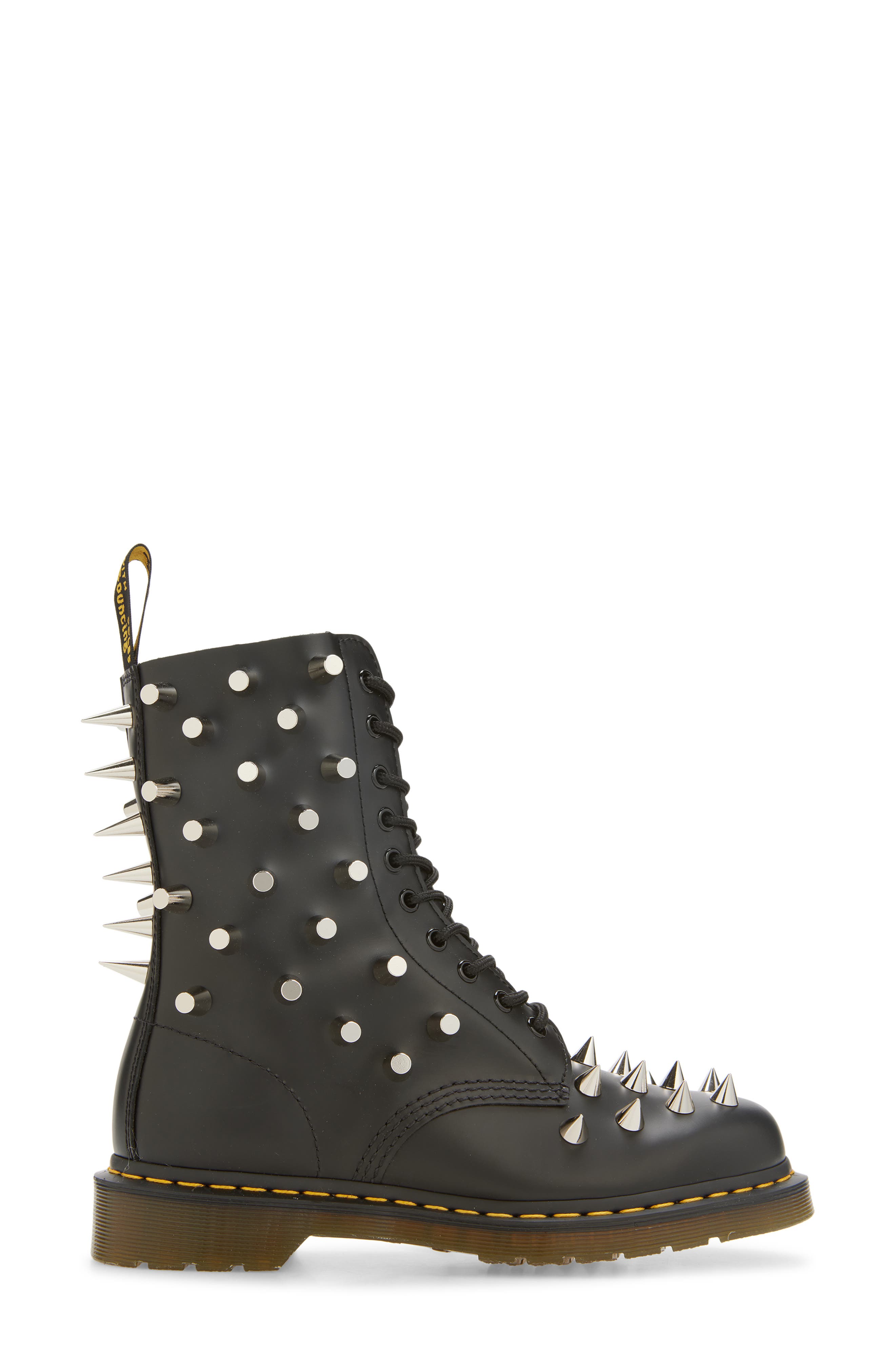 Junya Watanabe x Dr. Martens Studded Boot, Alternate, color, Black