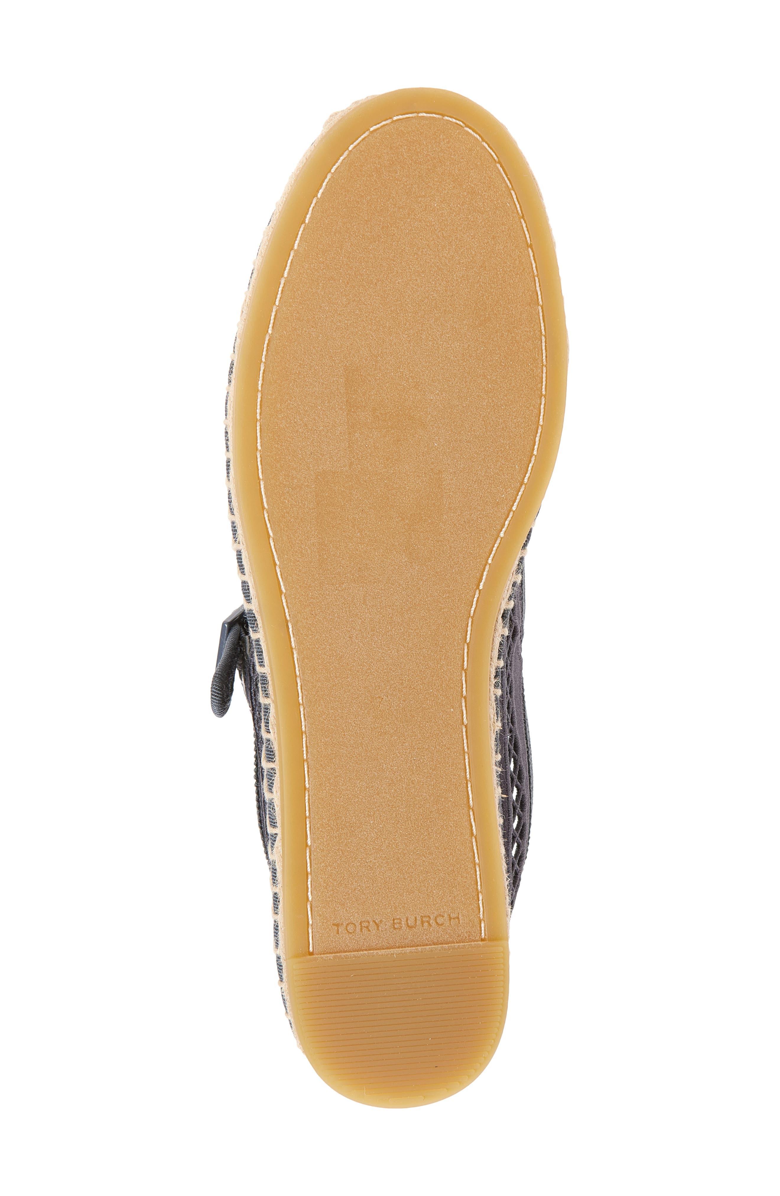 Tory Burch Open Weave Mary Jane Espadrille Flat, Alternate, color, Bluestone