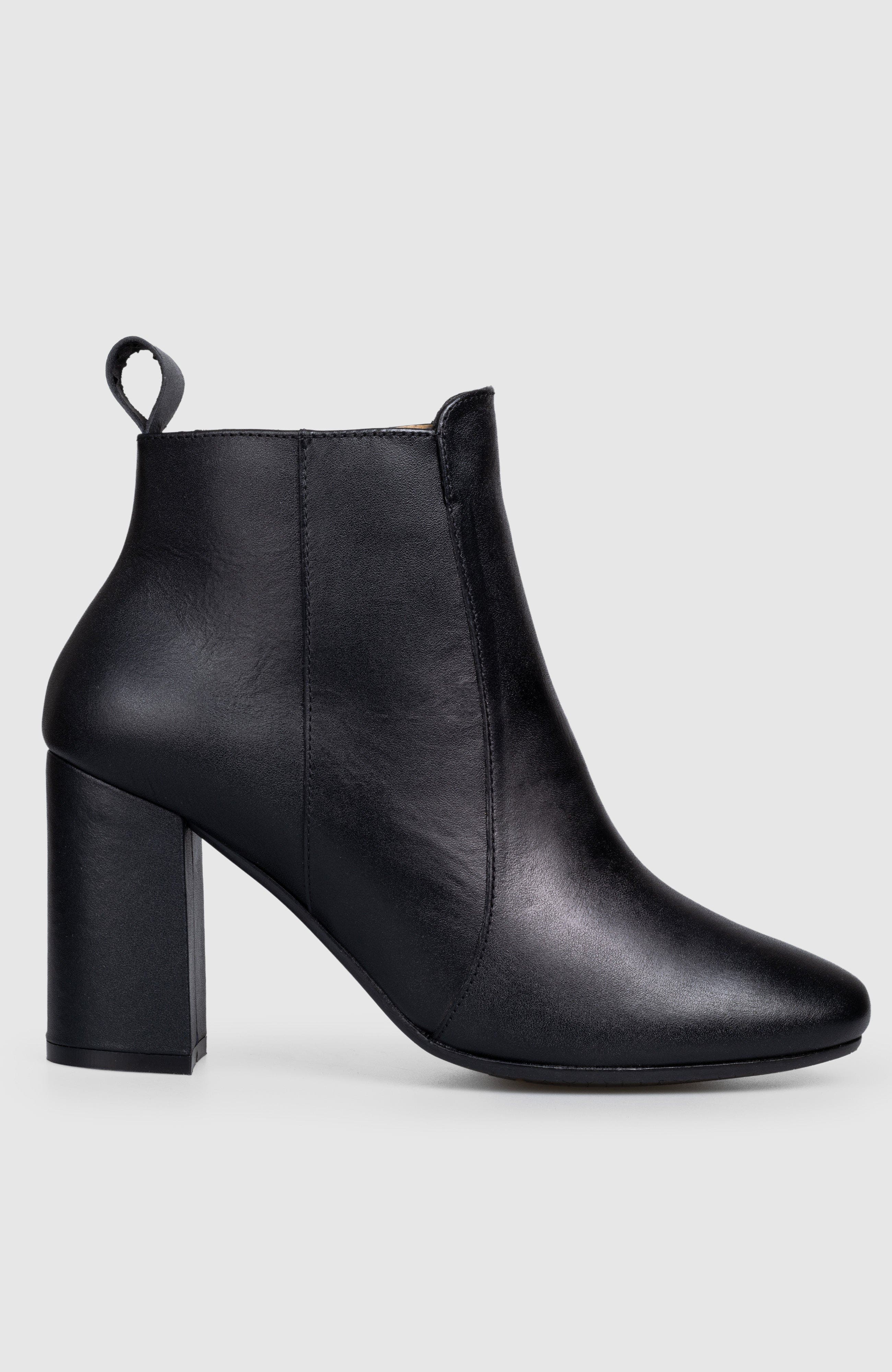 Samantha Block Heel Side Up Bootie, Alternate, color, Black