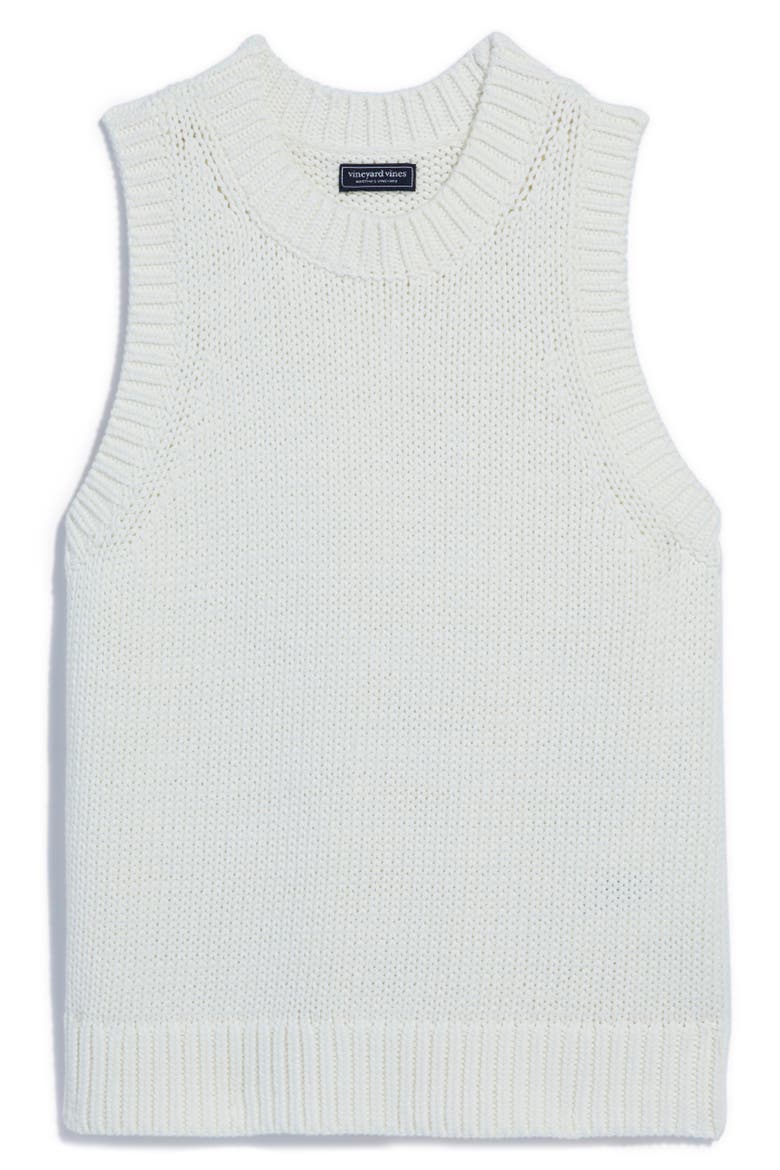 Cotton Blend Sleeveless Sweater, Alternate, color, MARSHMALLOW