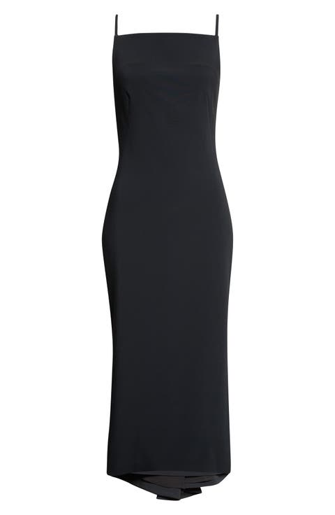 Sliced Crepe Cady Minidress