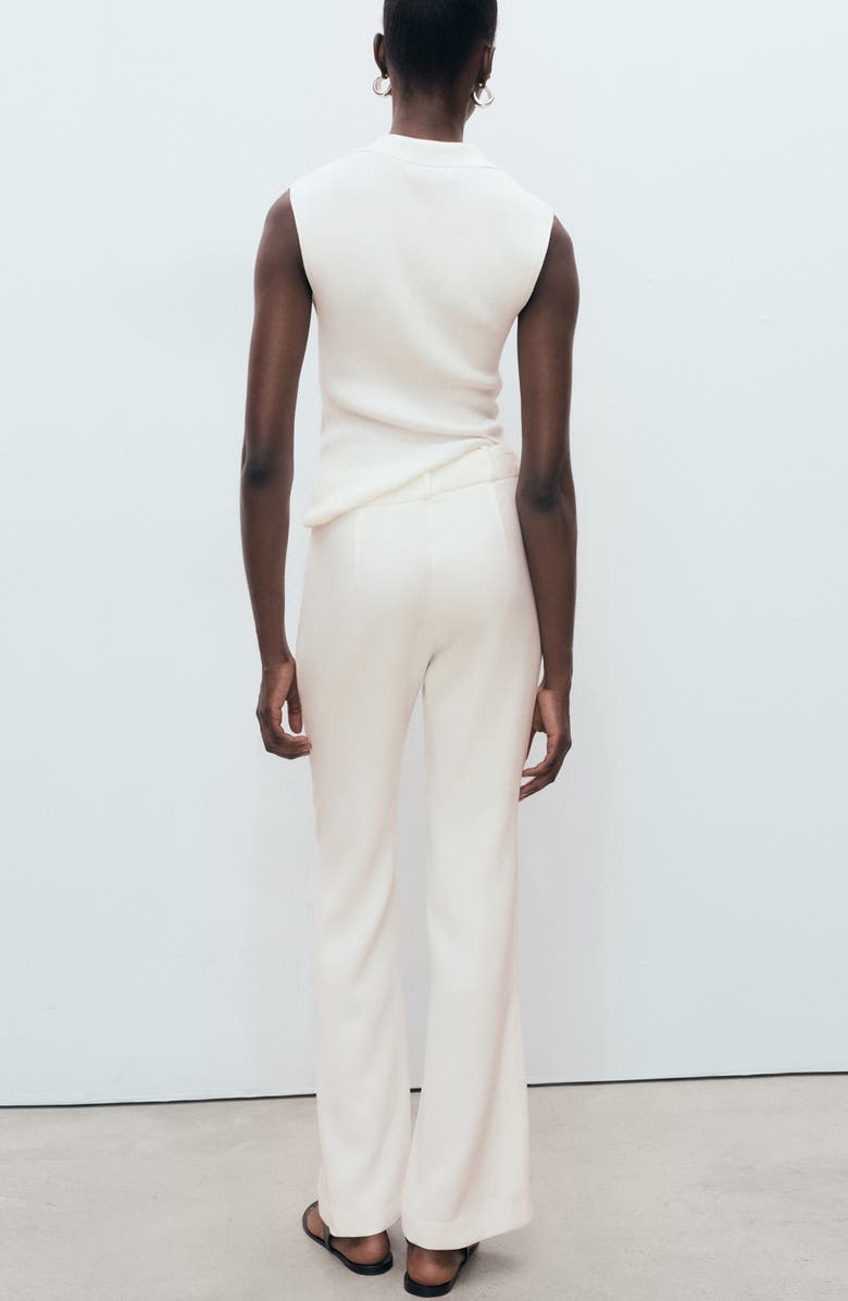 MANGO Straight Leg Pants, Alternate, color, White