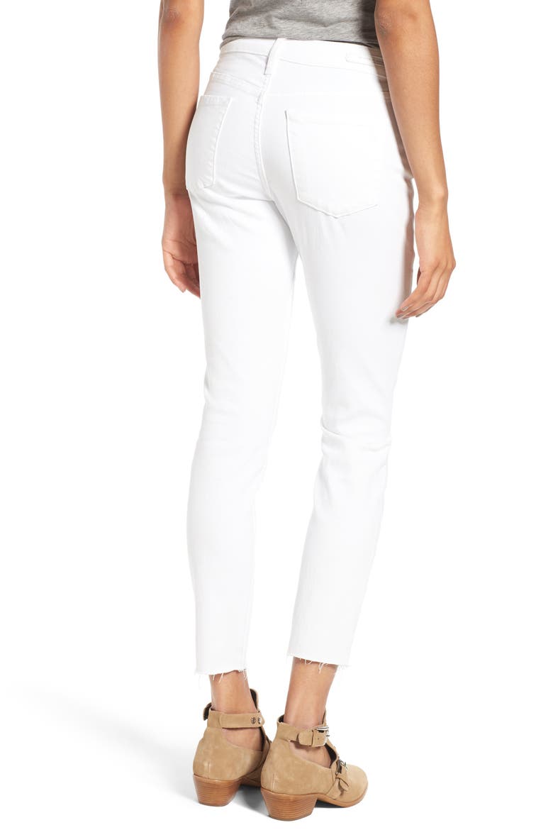 Carly Skinny Crop Jeans, Alternate, color, WHITEOUT