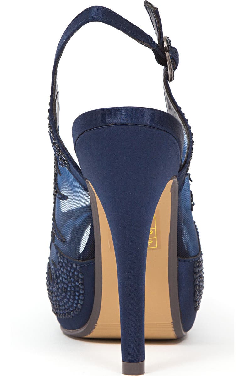 LADY COUTURE Dream Peep Toe Slingback Pump, Alternate, color, Navy
