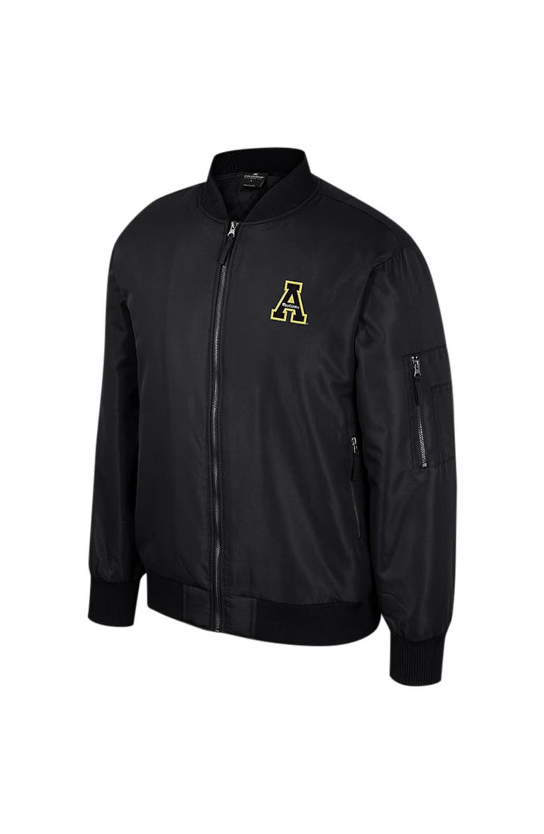 COLOSSEUM Men's Colosseum  Black Appalachian State Mountaineers Full-Zip Bomber Jacket, Alternate, color, 