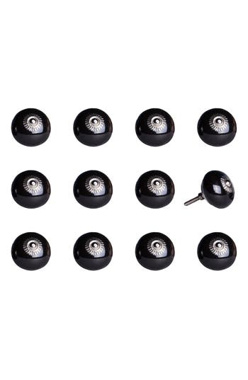 Kinetic 12-pack Knobs In Black Silver