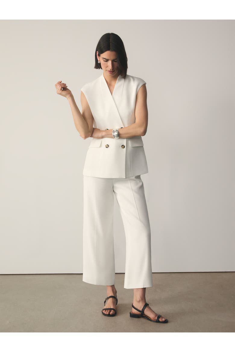 Double-Breasted Sleeveless Waistcoat, Alternate, color, White