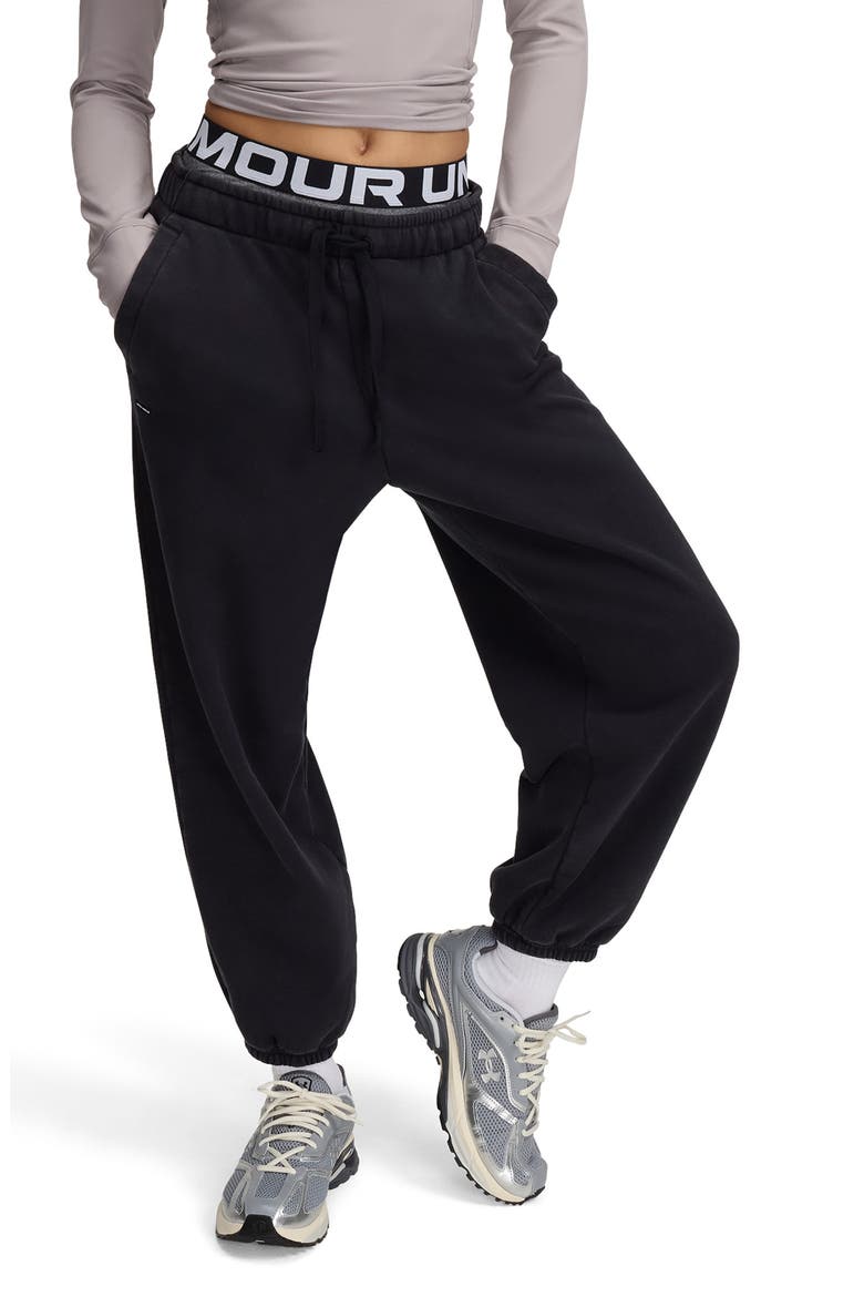 Icon Oversized Fleece Sweatpants, Main, color, BLK