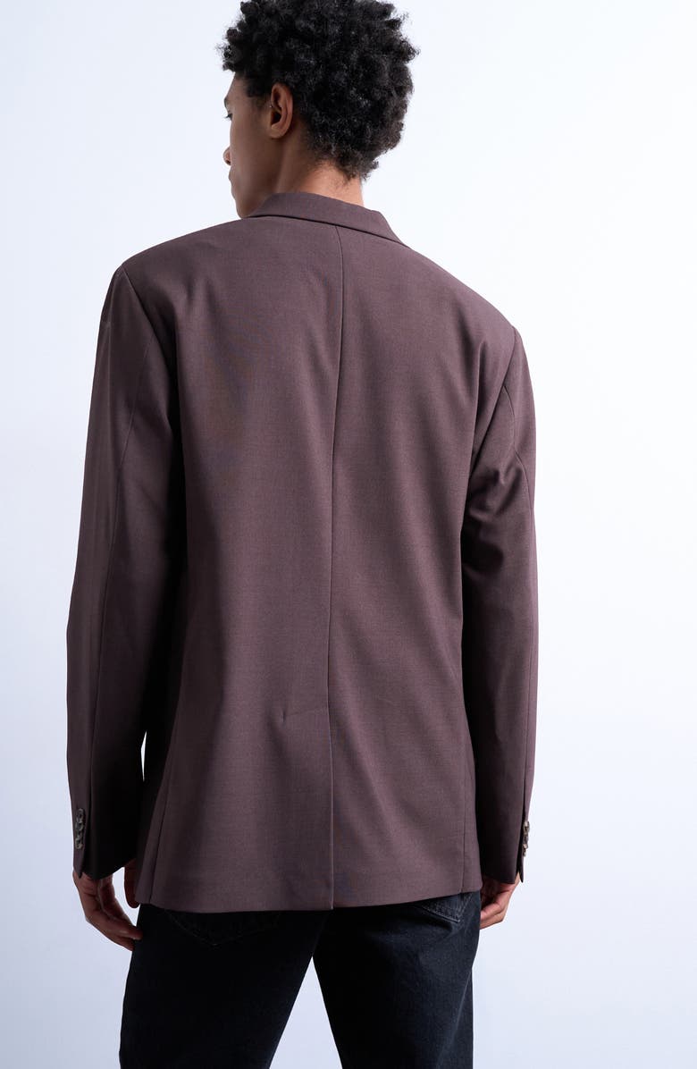 Topman Relaxed Sport Coat, Alternate, color, Brown