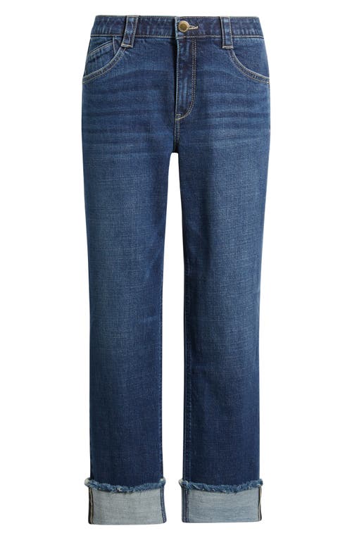 Wit & Wisdom High Waist Fray Hem Jeans In Blue
