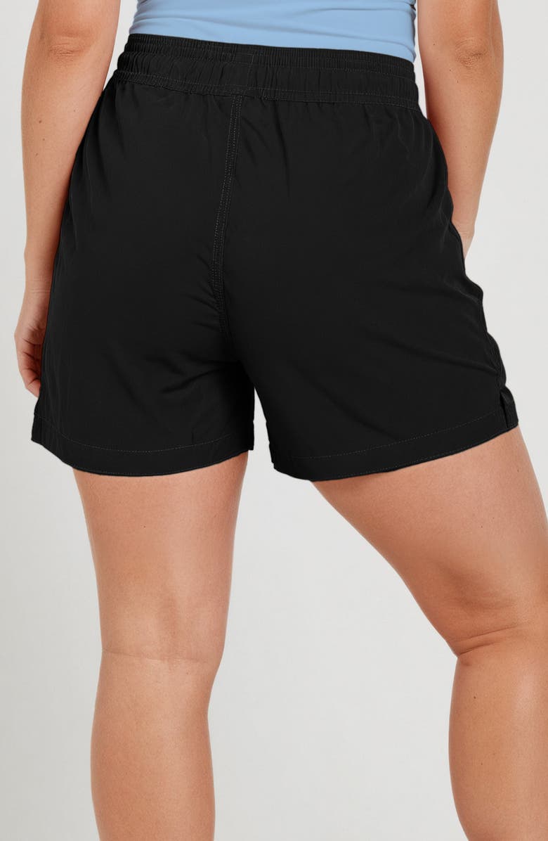 Calypsa Plus Size 4" Board Shorts, Alternate, color, Black
