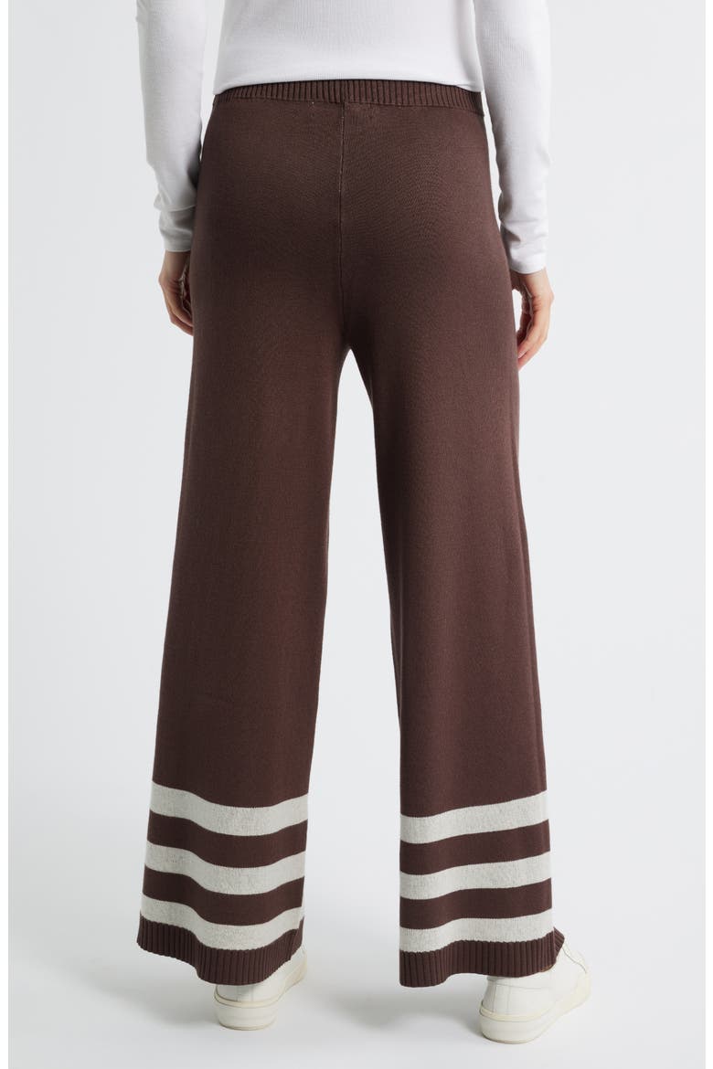 Stripe Leg Sweater Pants, Alternate, color, EARTH