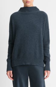 Vince Boiled Cashmere Funnel Neck Pullover