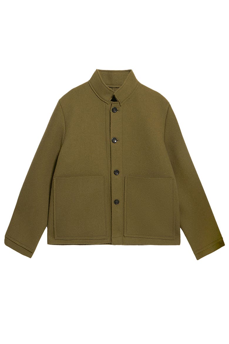 Miller Short Virgin Wool Jacket, Main, color, OLIVE