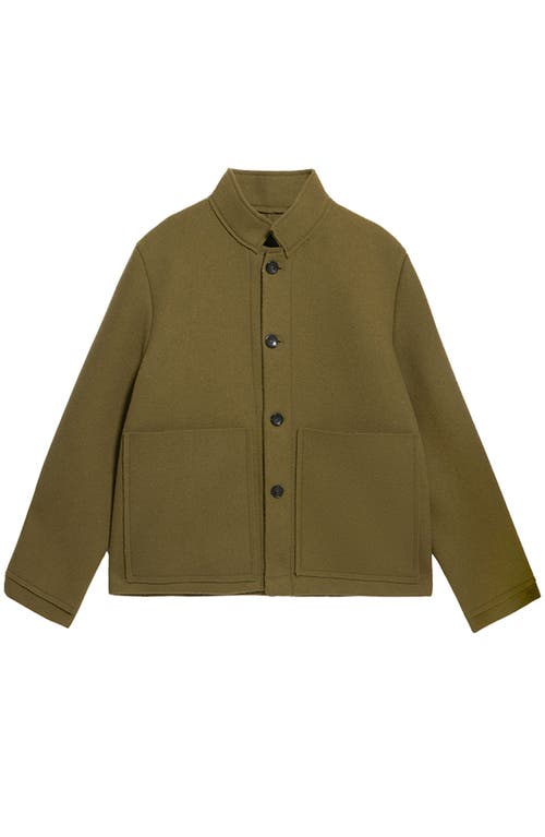 Fortela Miller Short Virgin Wool Jacket In Green