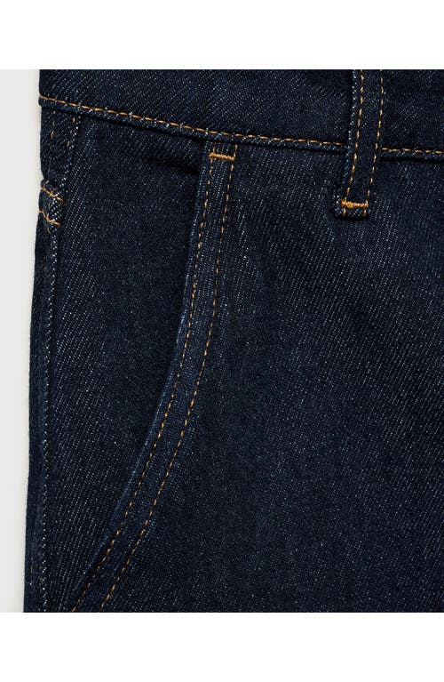 Mango Mid Rise Wide Leg Trouser Jeans In Open Blue