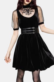 Disturbia Trixie Velour Mesh Mini Dress