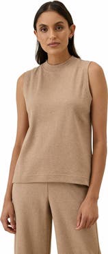 Pact Organic Cotton Airplane Mock Neck Shell
