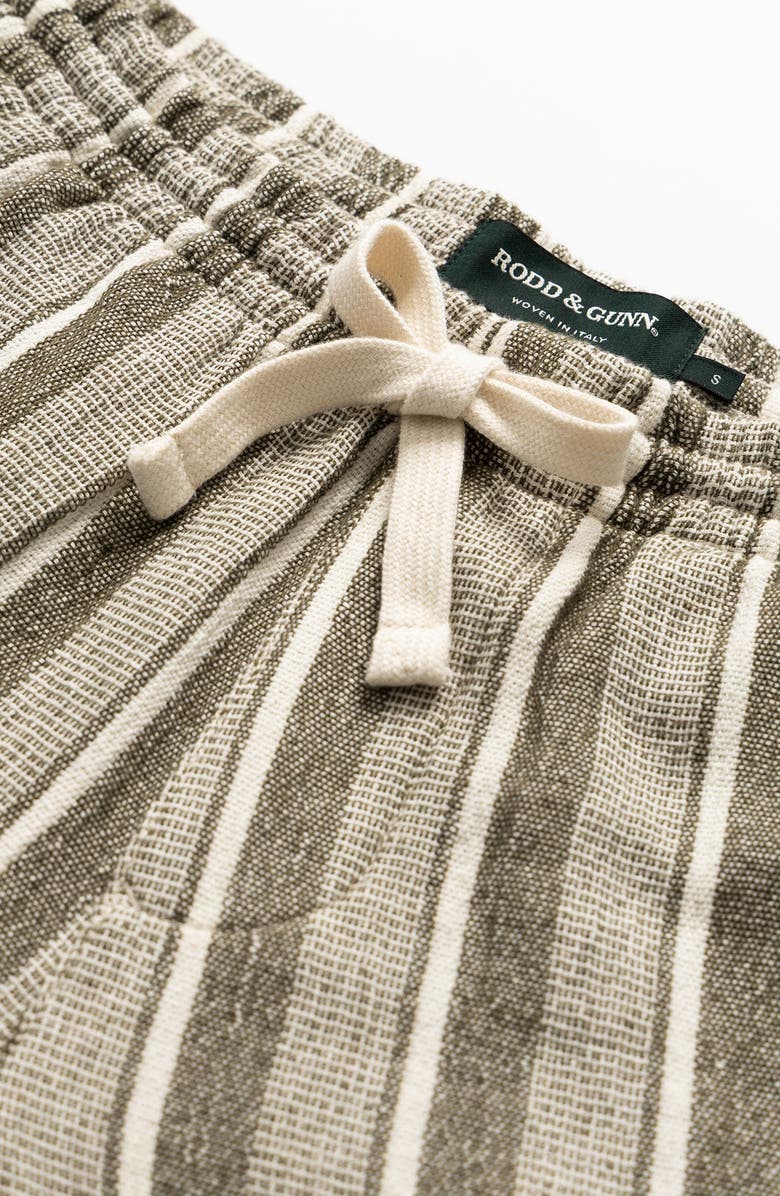 Rodd & Gunn The Laurels Stripe Cotton Blend Drawstring Shorts, Alternate, color, Sage