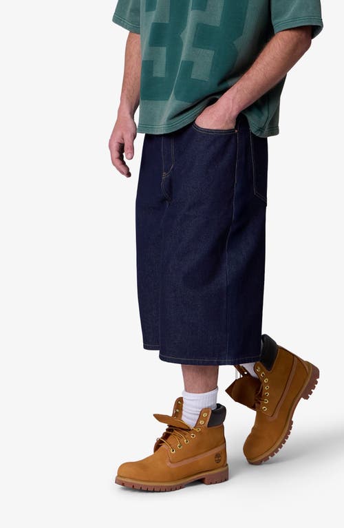 Mnml Raw Ultra Baggy Denim Shorts In Blue