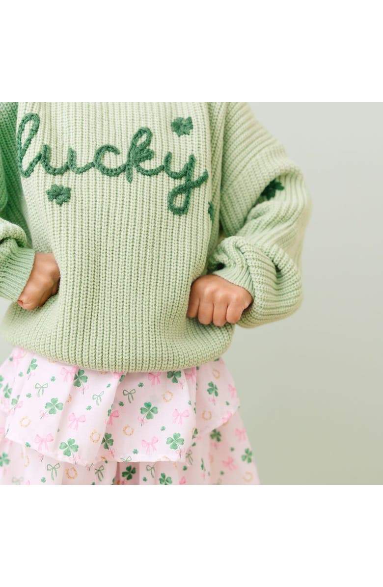 Sweet Wink Ditsy Shamrock St. Patrick
s Day Skort, Alternate, color, Multicolor