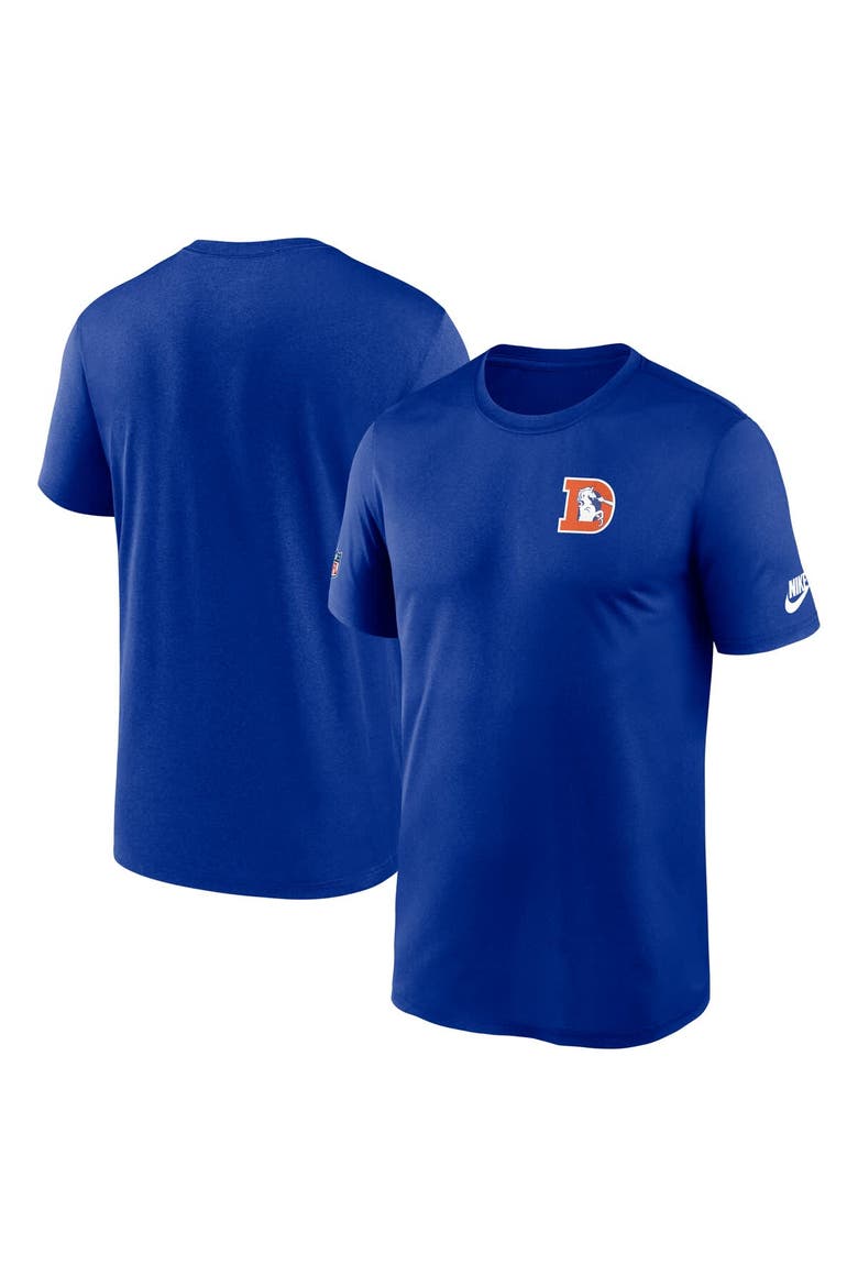 Men's Nike Royal Denver Broncos Sideline Alt Pack Small Logo Legend Performance T-Shirt, Main, color, Royal
