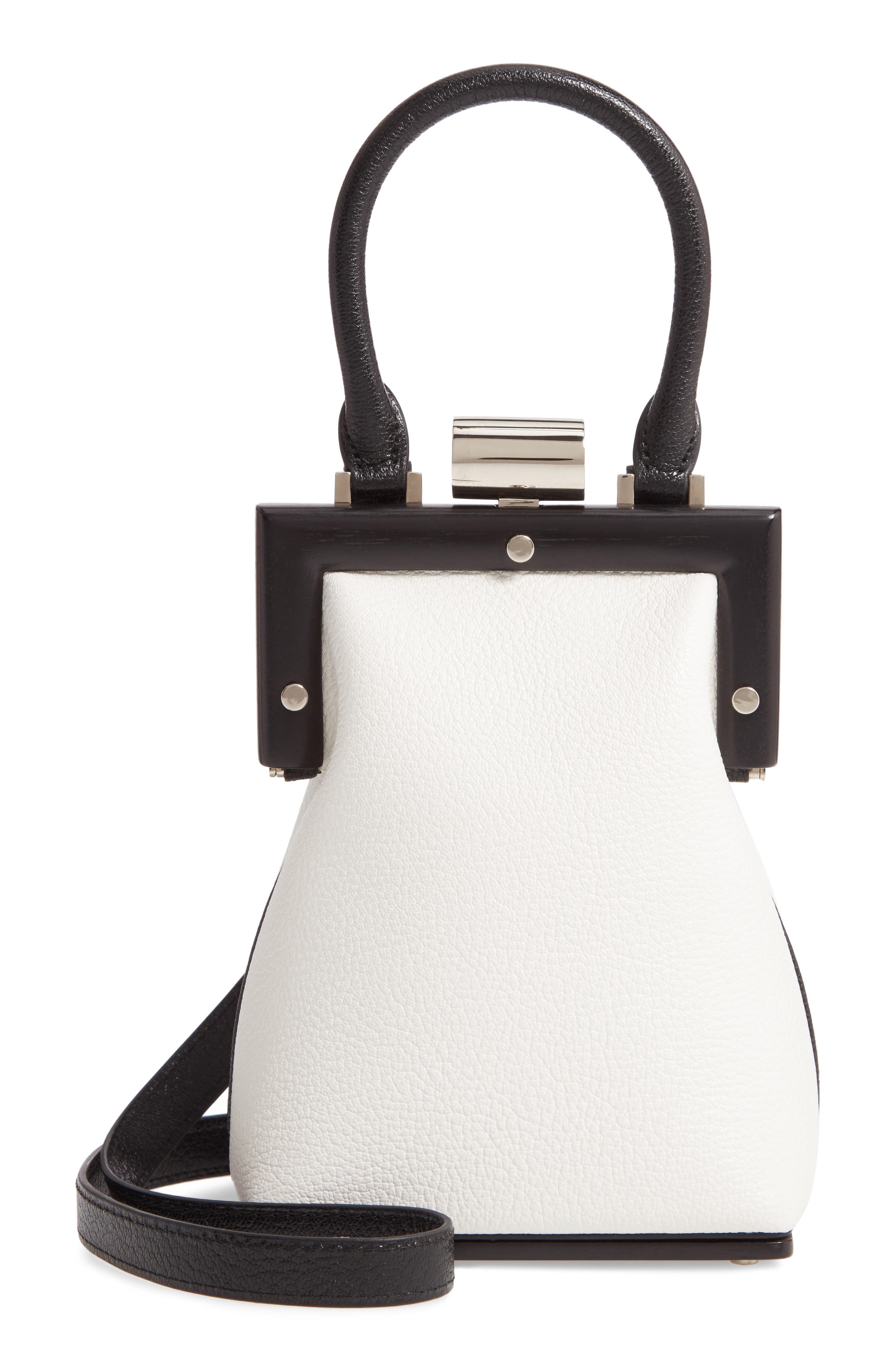 PERRIN Le Mini Leather Top Handle Bag, Main, color, 