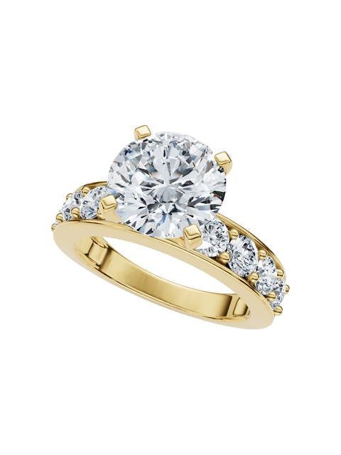 Certified 2.90Ct Round Diamond Engagement Ring 14k Gold or Platinum Lab Grown