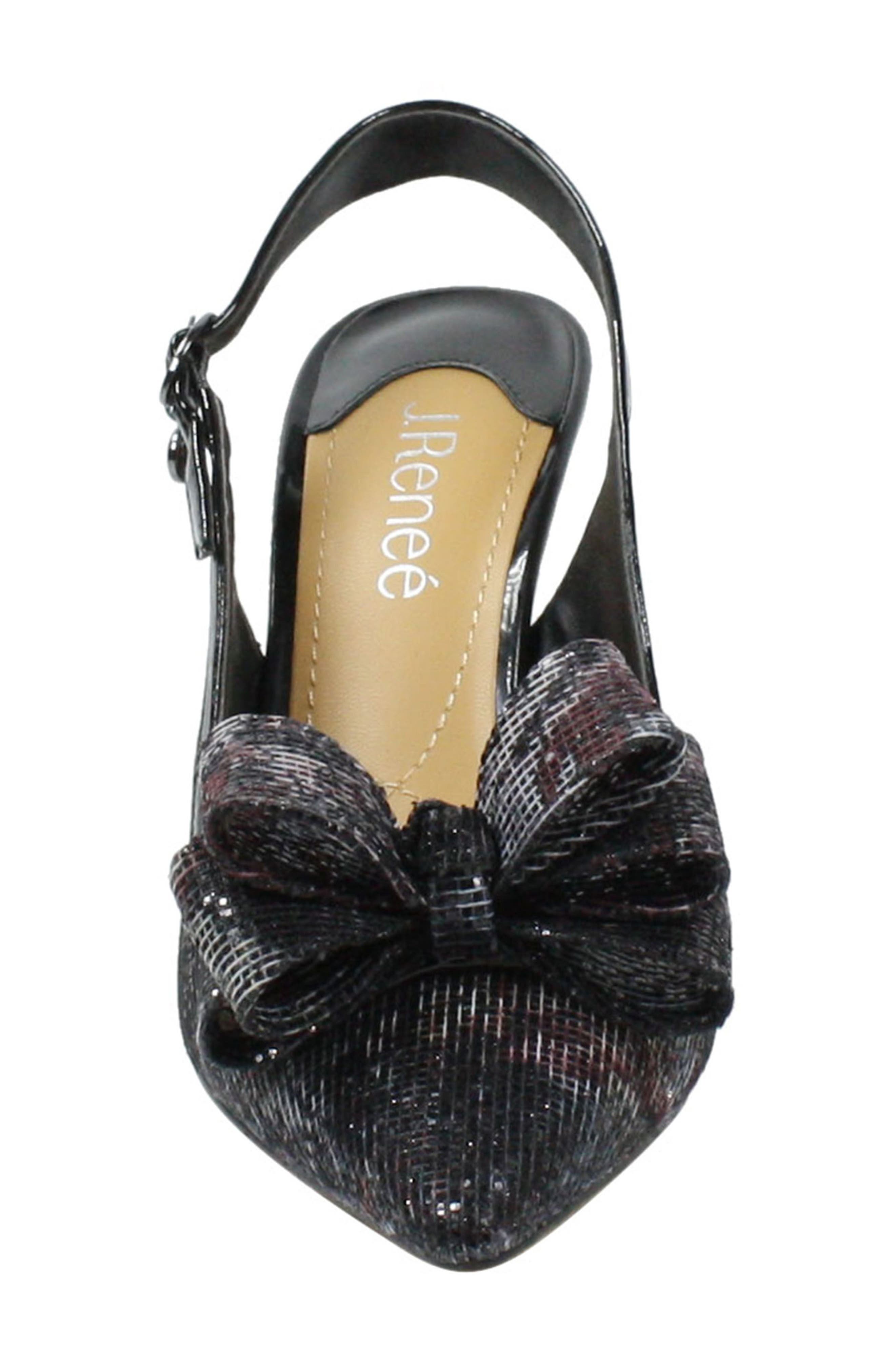 J. Reneé Charise Bow Pointed Toe Slingback Pump, Alternate, color, 