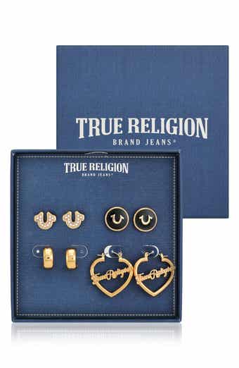 True Religion 4-Pack Assorted Stud & Hoop Earrings