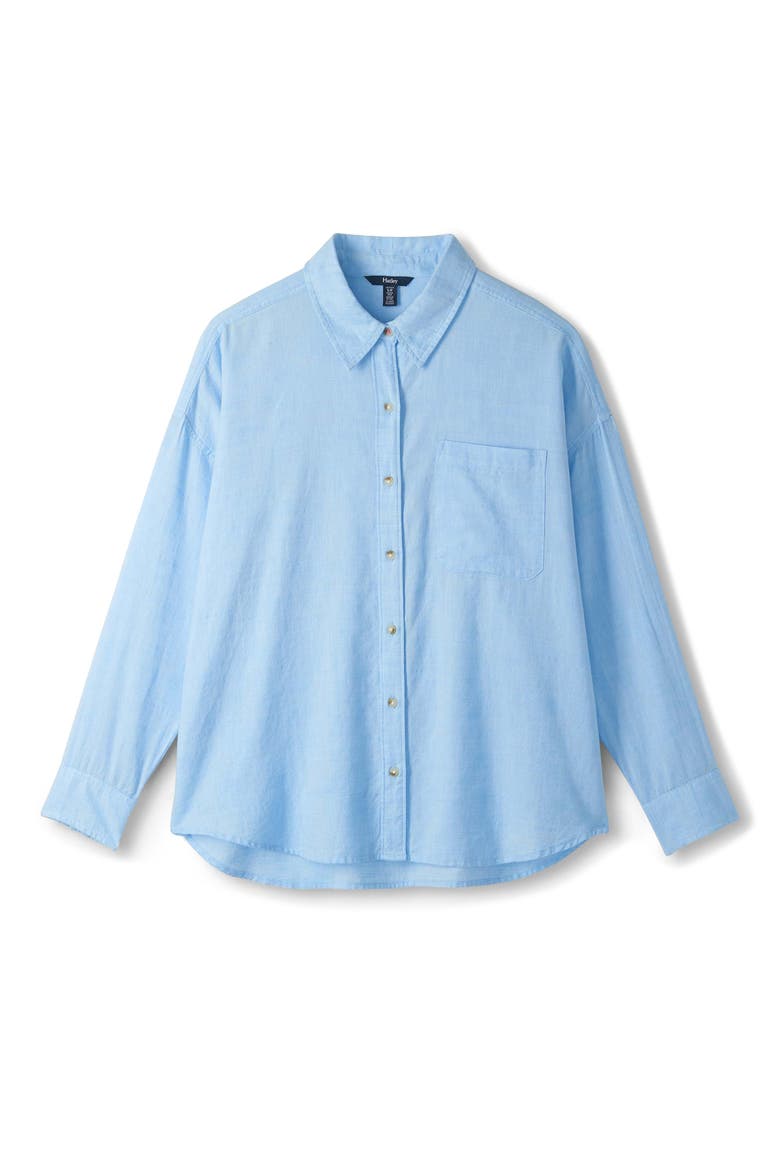 Cotton Chambray Button-Up Shirt, Alternate, color, CHAMBRAY
