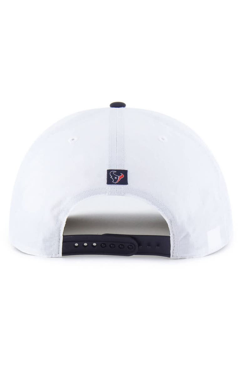 Men's '47 White/Navy Houston Texans Suburbia Hitch Two-Tone Adjustable Hat, Alternate, color, White