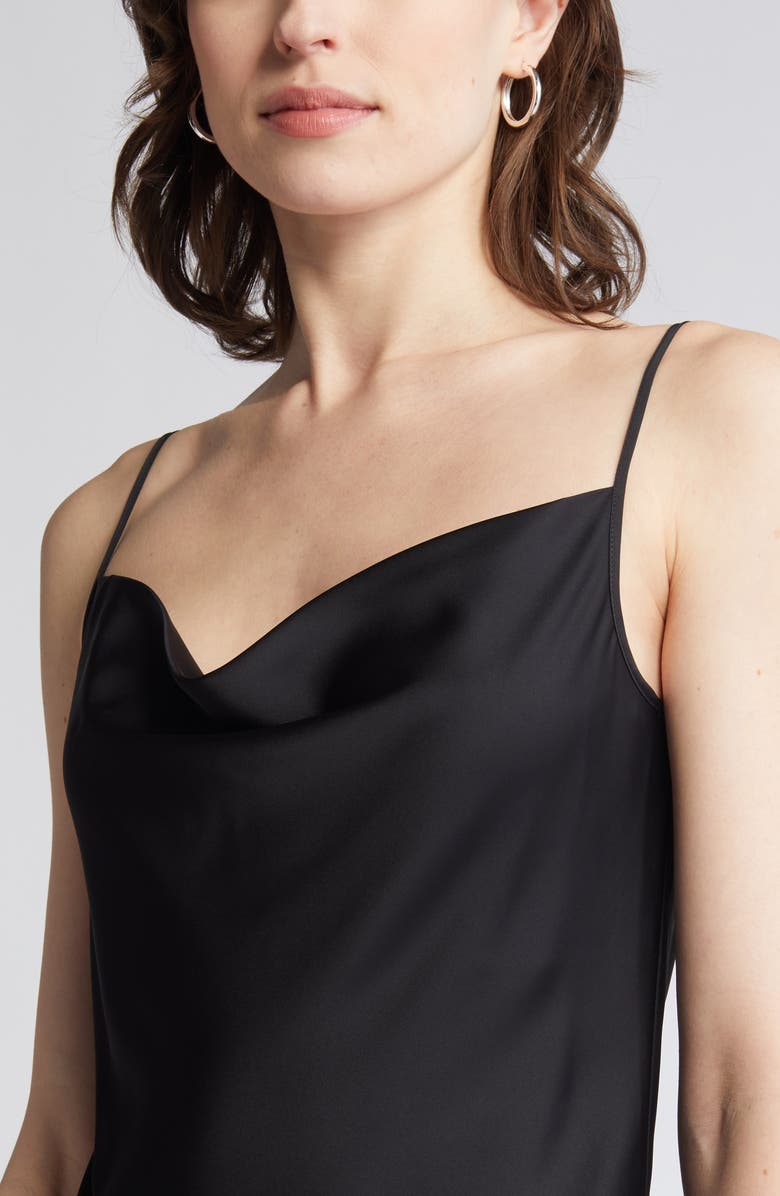 AllSaints Hadley Slipdress, Alternate, color, Black