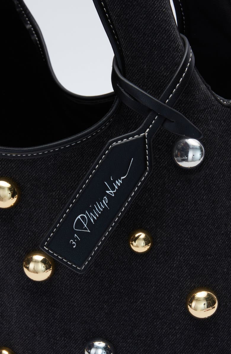 3.1 Phillip Lim Dome Embellishment Market Tote Bag, Alternate, color, Black