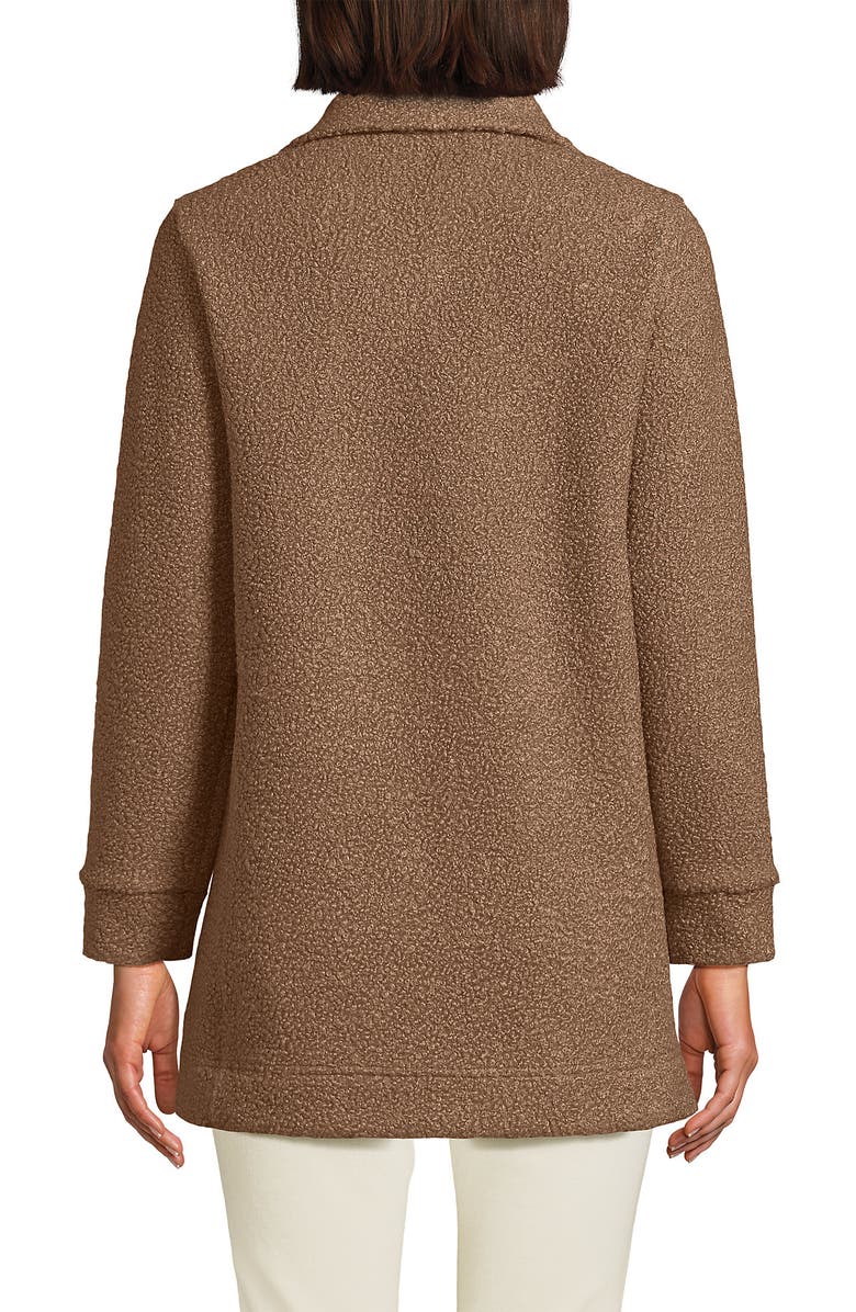 Lands' End Boucle Fleece Coat, Alternate, color, Honey Beige