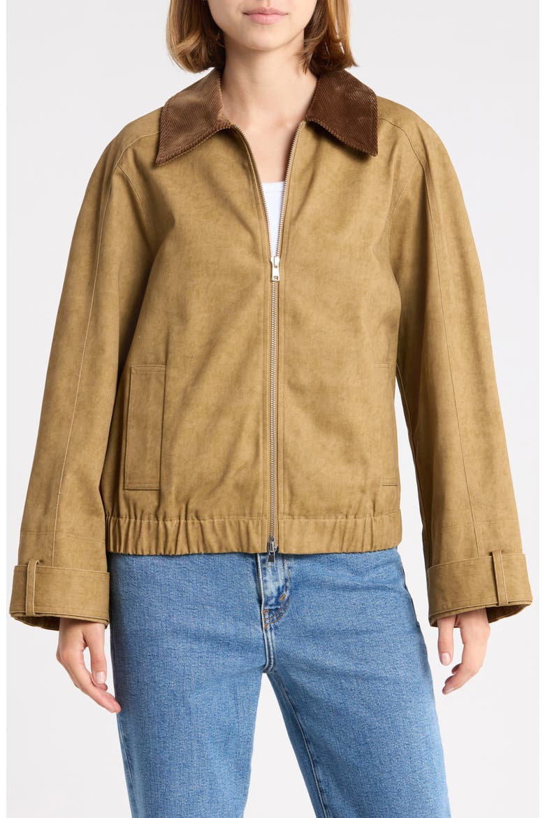 York Zip Cotton Jacket, Main, color, YELLOWSTONE