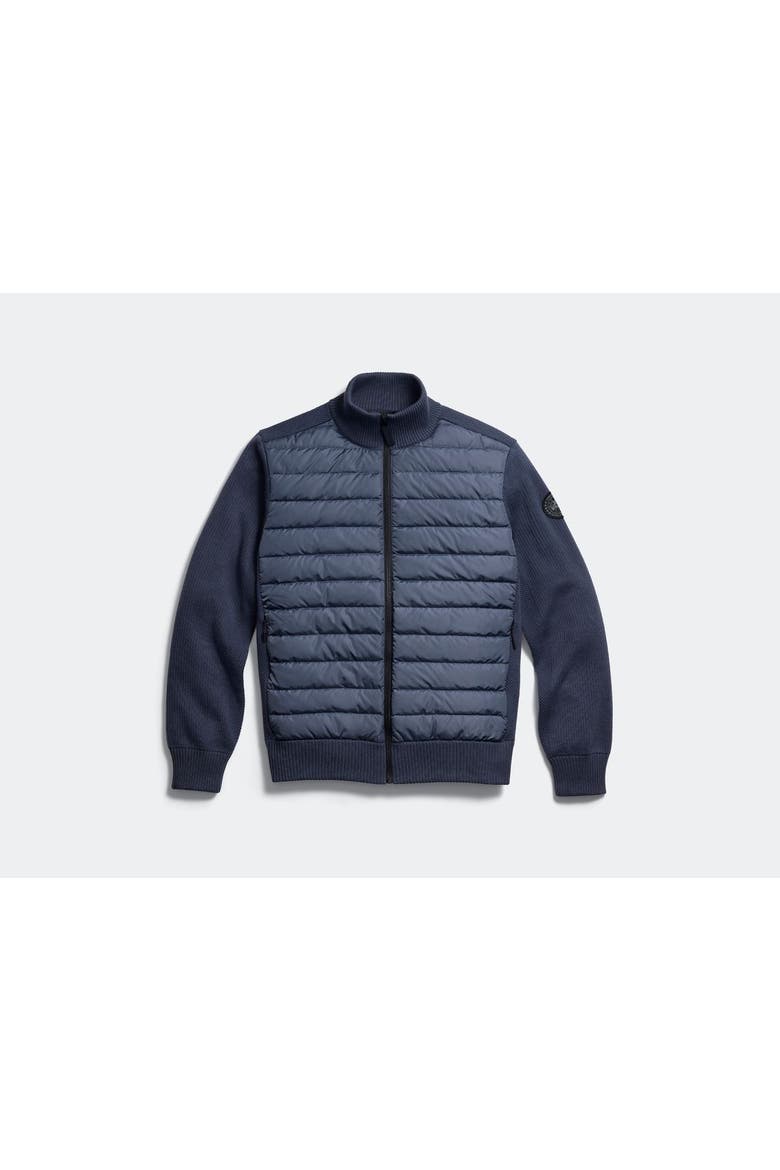 HyBridge® Knit Jacket Black Disc, Alternate, color, Dusk Blue